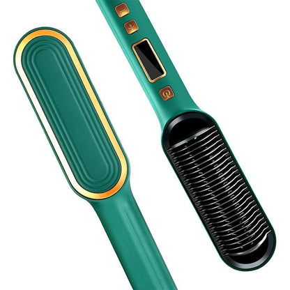 Hair Straightener Comb 2 in 1  – Quick Heat-Up Smoothing Brush.