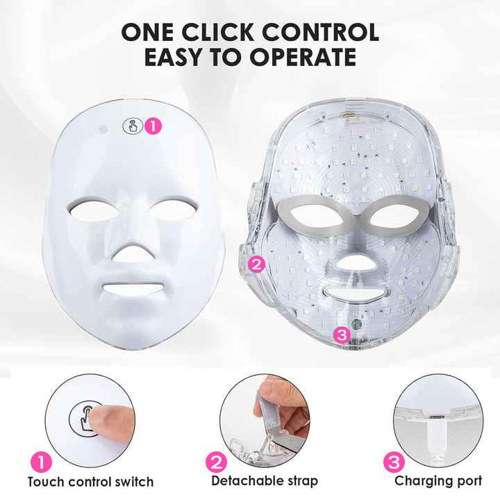 MomDaughts' 7-Color LED Therapy Mask – Skin Rejuvenation & Anti-Aging.