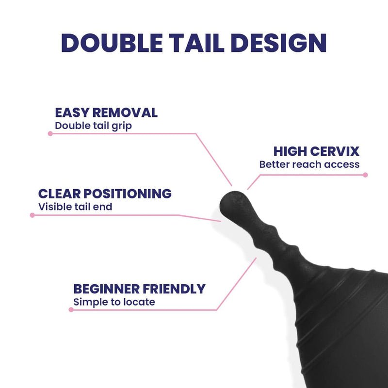 MomDaughts' Double tail Menstrual Cup - MomDaughts UAE