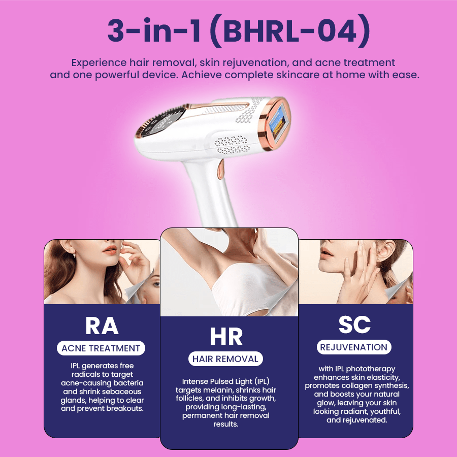 Premium IPL Hair Remover with Cooling Effect.